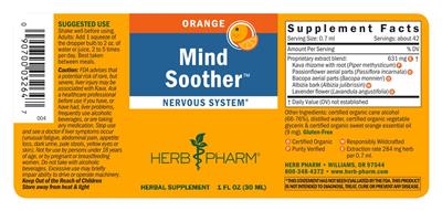 Mind Soother Orange label