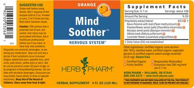 Mind Soother Orange label