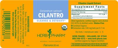 Cilantro label
