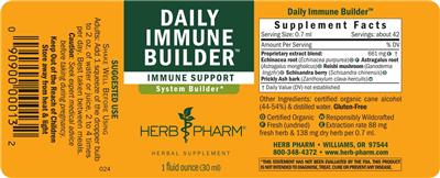 Daily Immune Builder label