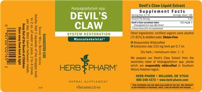 Devil's Claw label
