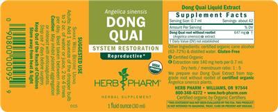 Dong Quai label