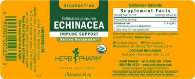 Echinacea Alcohol-Free label