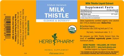 Milk Thistle label