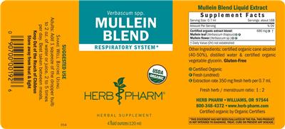 Mullein Blend label