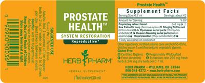 Prostate Health label