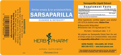Sarsaparilla label