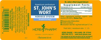 St. John's Wort label