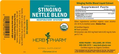 Stinging Nettle Blend label