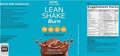 Lean Shake Burn Chocolate Fudge label