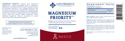 Magnesium Priority label