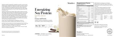 Energizing Soy Protein Natural Vanilla label