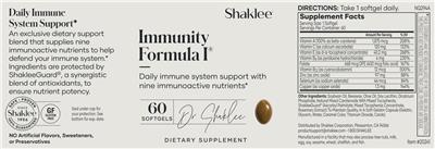 Immunity Formula I label