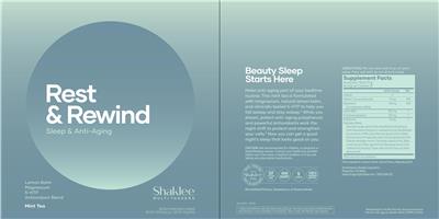 Rest & Rewind Mint Tea label
