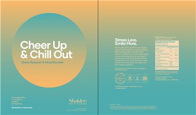 Cheer Up & Chill Out Strawberry Gummies label