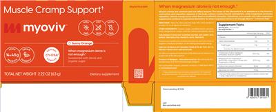 Muscle Cramp Support Sunny Orange label