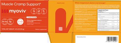 Muscle Cramp Support Sunny Orange label