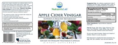 Apple Cider Vinegar label