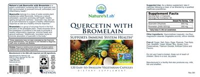 Quercetin with Bromelain label