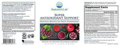 Super Antioxidant Support label