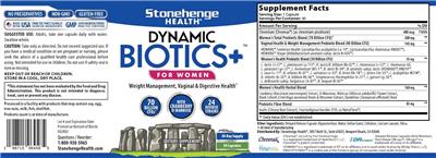 Dynamic Biotics for Women label