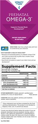 Prenatal Omega-3 label
