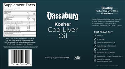 Kosher Cod Liver Oil label