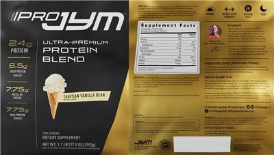 Pro JYM Tahitian Vanilla Bean label
