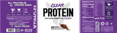 Clear Protein Double Chocolate label