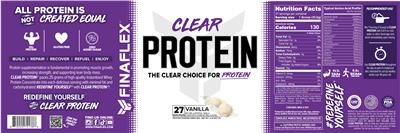 Clear Protein Vanilla label