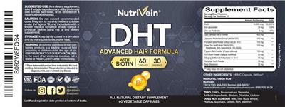 DHT Advanced Hair Formula with Biotin label