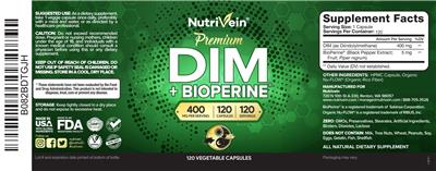 Premium DIM + Bioperine label