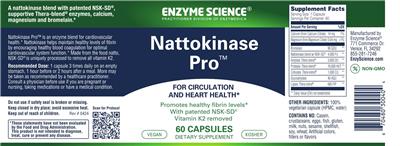 Nattokinase Pro label