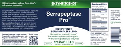 Serrapeptase Pro label