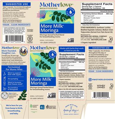 More Milk Moringa label