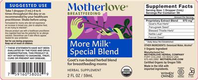 More Milk Special Blend label