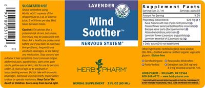 Mind Soother Lavender label
