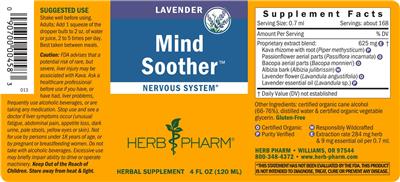 Mind Soother Lavender label