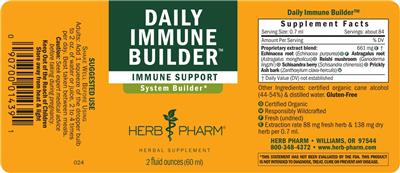 Daily Immune Builder label