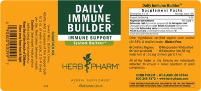 Daily Immune Builder label