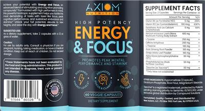 Energy & Focus label