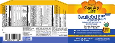 Realfood Organics for Men label