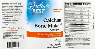 Calcium Bone Maker Complex label
