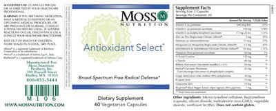 Antioxidant Select label