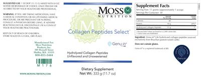 Collagen Peptides Select Unflavored label