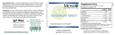 GI Globulin Select label
