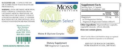 Magnesium Select label