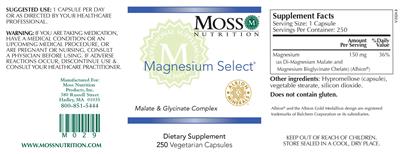 Magnesium Select label