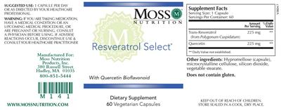 Resveratrol Select label