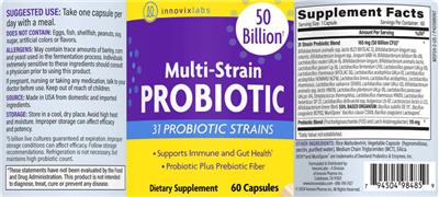 Multi-Strain Probiotic label